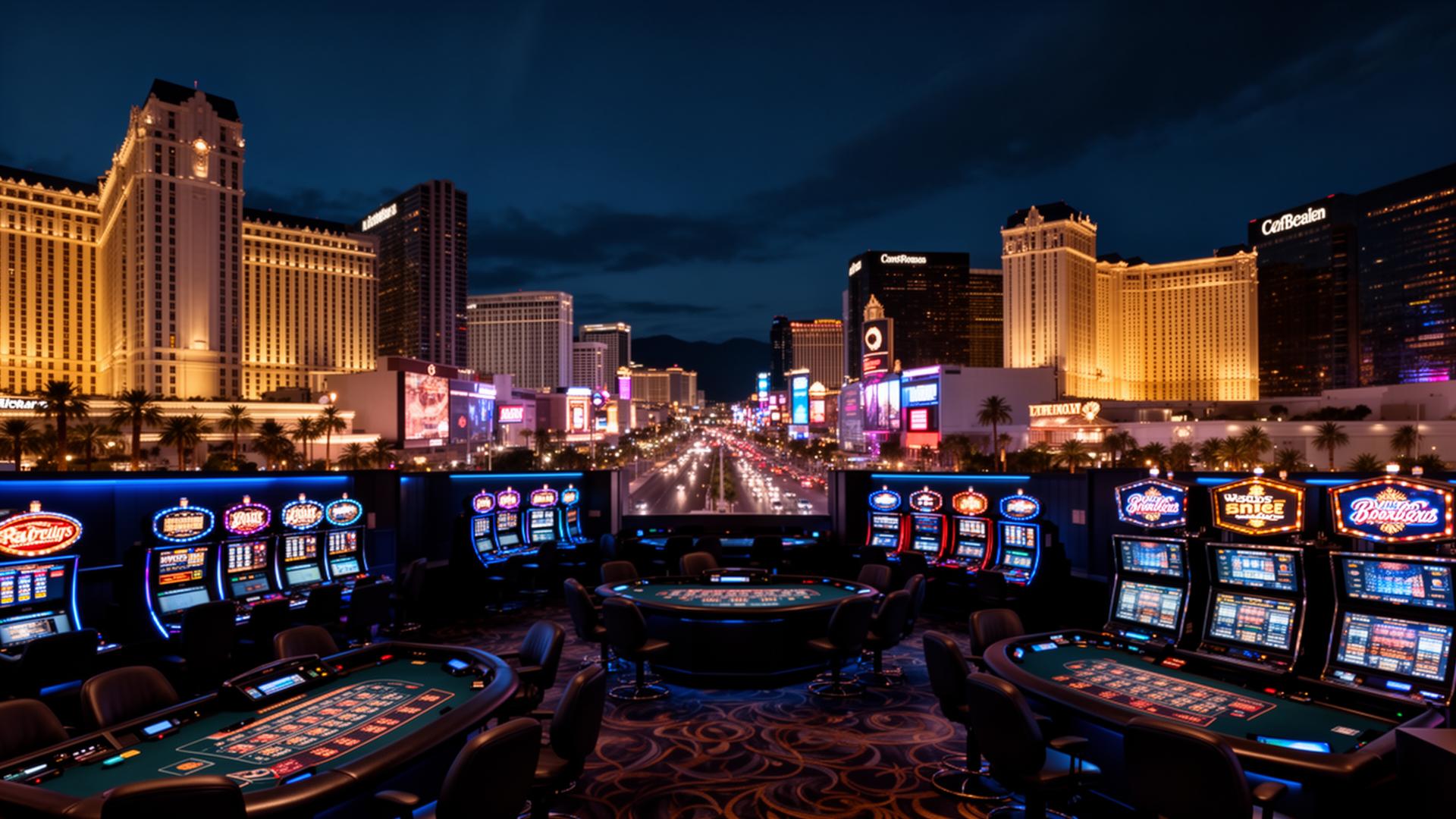 Las Vegas strip at night